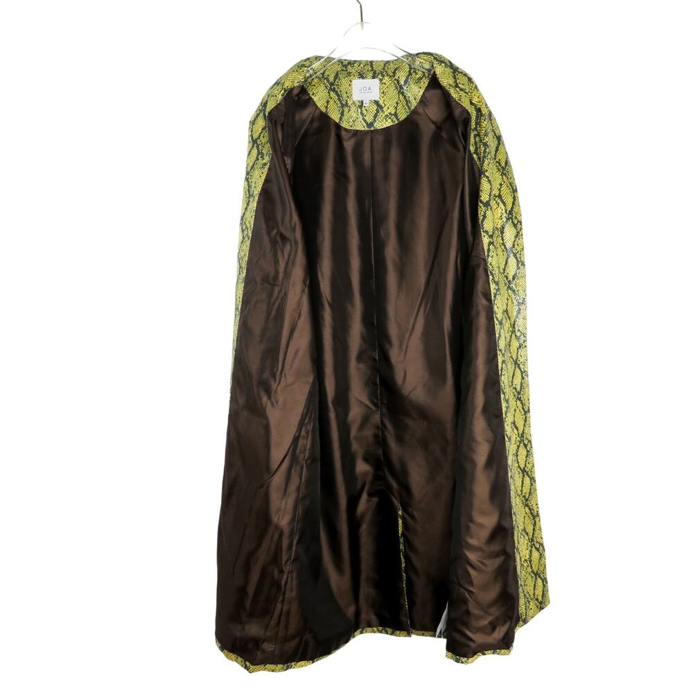 J.O.A. Green Snakeskin Python Print Long Jacket S… - image 7